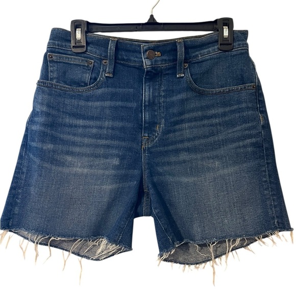 J. Crew Pants - J. Crew Dark Blue Frayed Jean Shorts Size 27